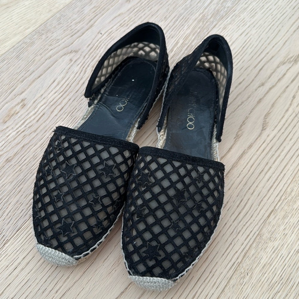 Jimmy Choo Black Star Espadrilles